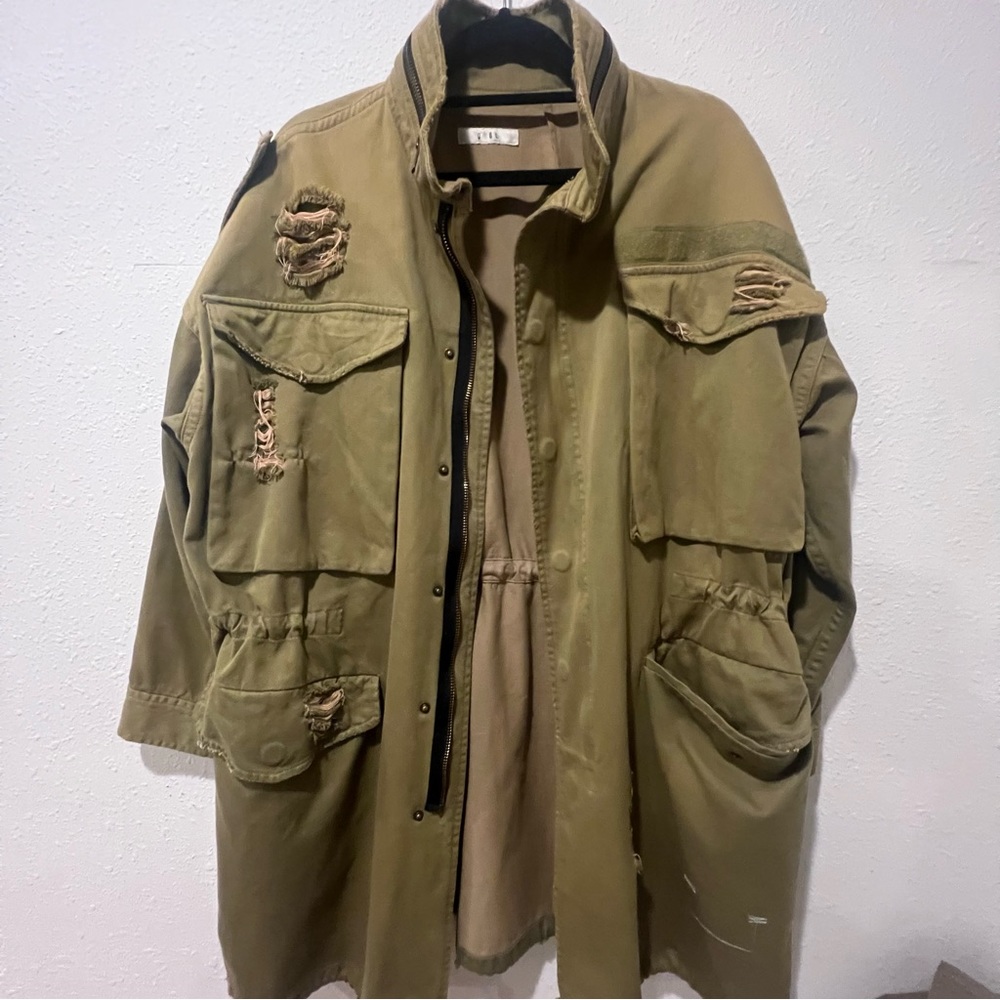 Gdc lightweight street ware cargo trench jacket